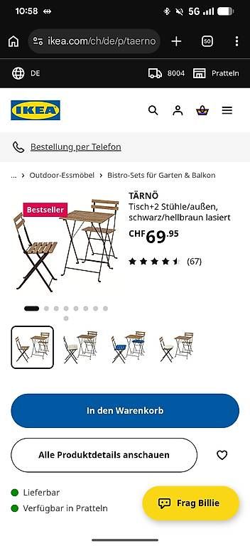 Set de table et chaises: Garten Tisch + Stühle  – D'occasion à Basel par ail_t6dq 2
