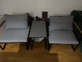 Metal Gartenlounge Set inkl Kissen