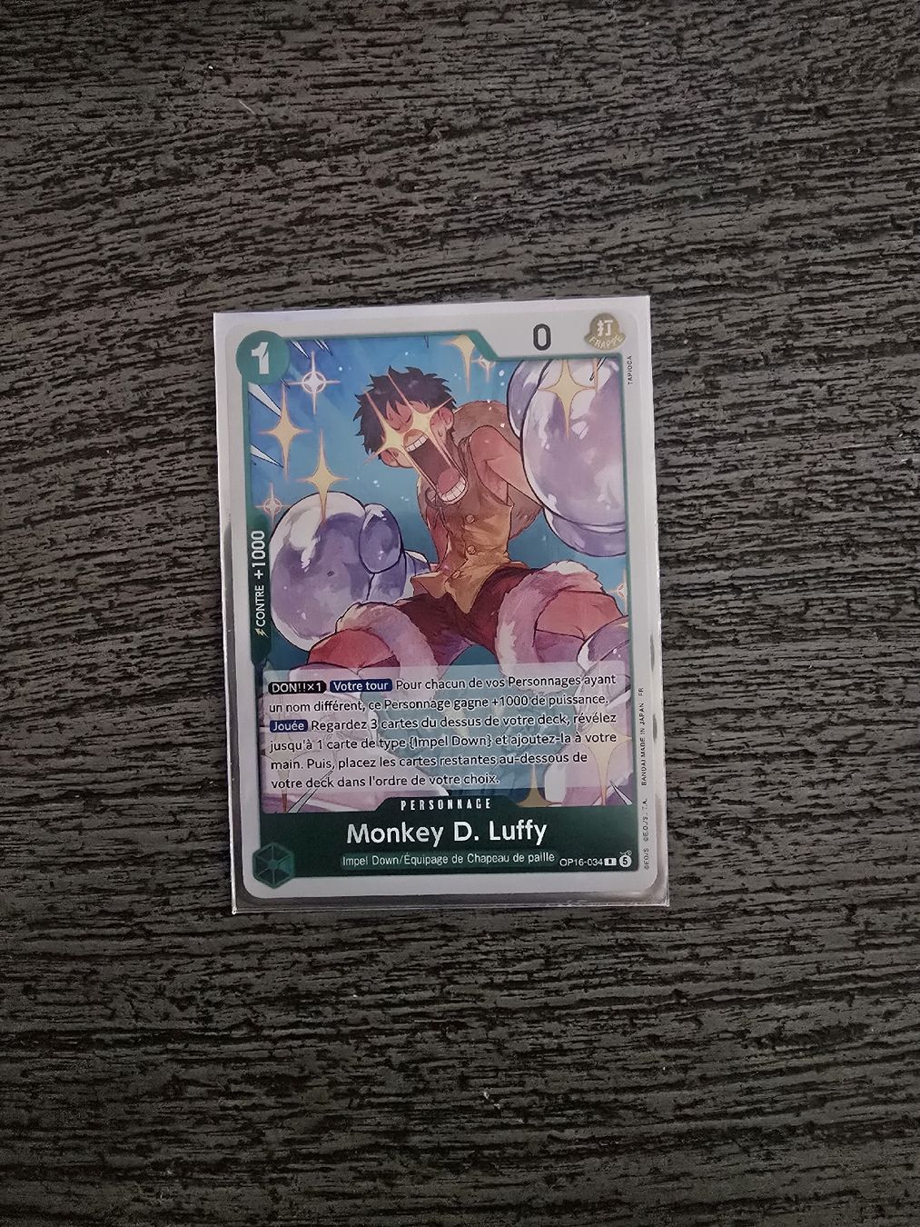 Bandai Sammelbilder & Trading cards: Carte One Piece Monkey D. Luffy OP16-034 – Neu (gemäss Beschreibung) aus Bercher von N3cros