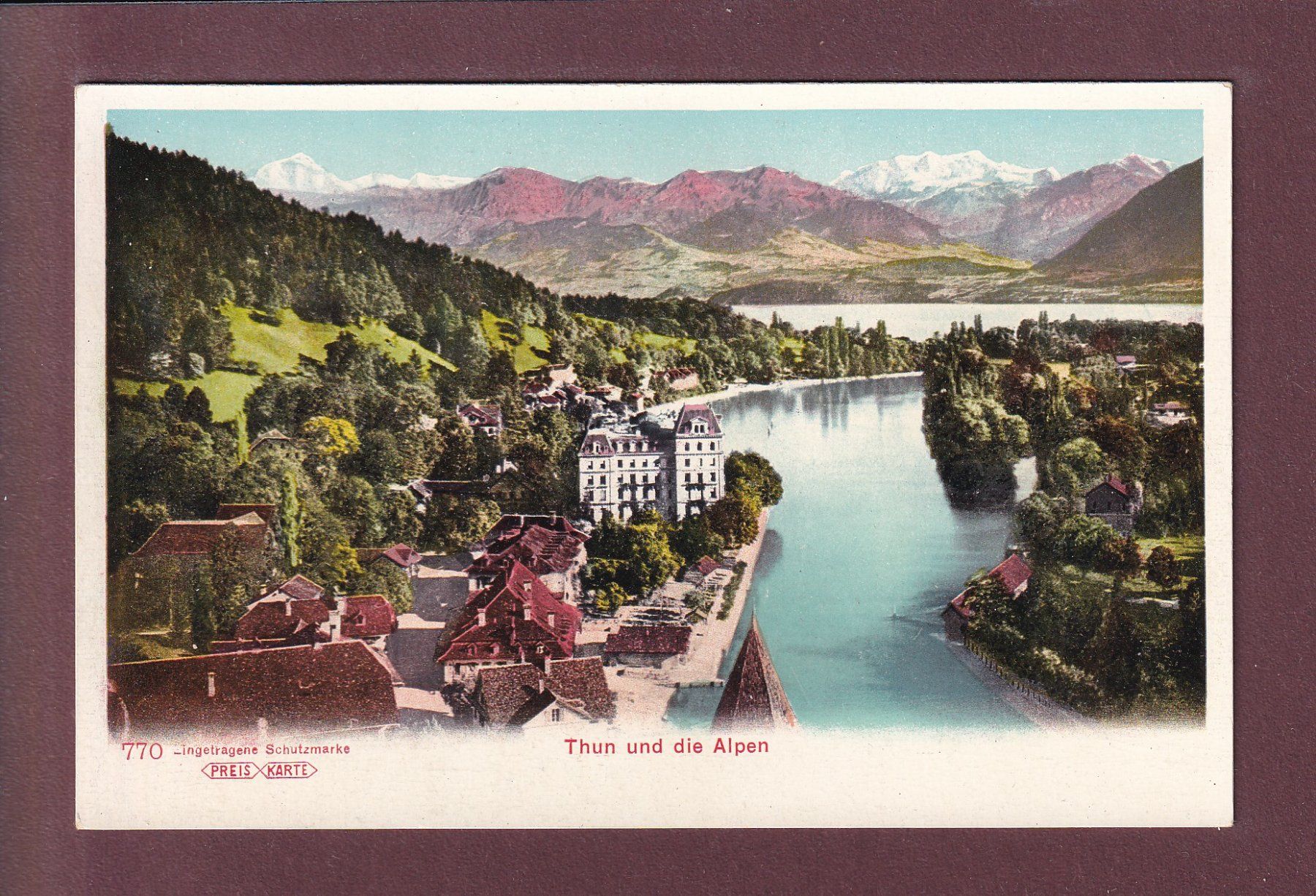 Ansichtskarten: THUN und die Alpen - 1917 – Gebraucht aus Pully von nicecards