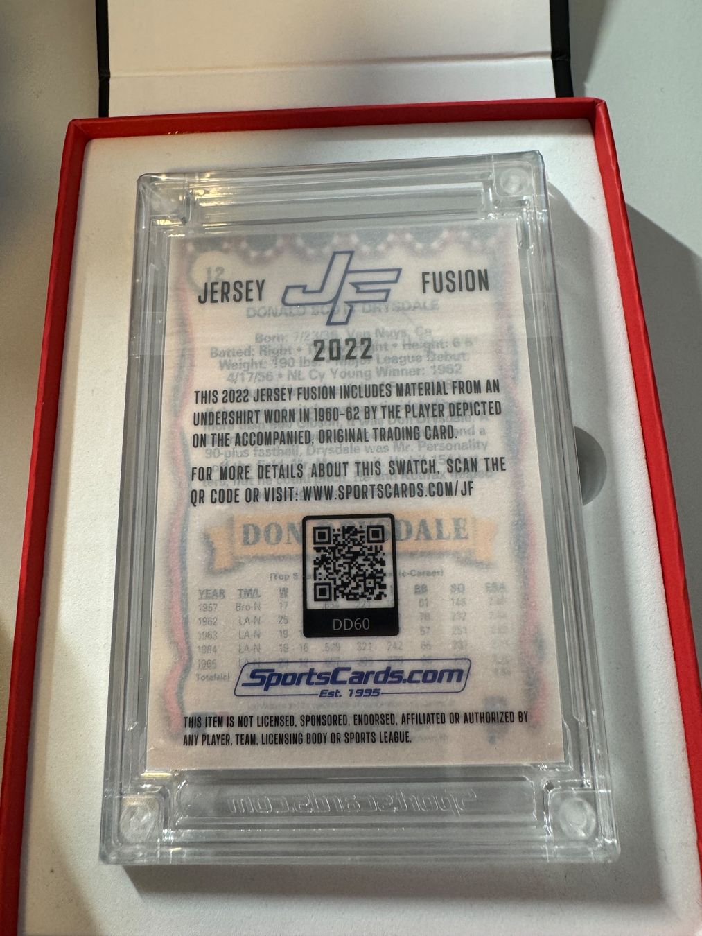 Carte collezionabili: Don Drysdale Jersey Fusion Patch Card 2022 Dodgers – Usato da Aarau venduto da Thoms8 1
