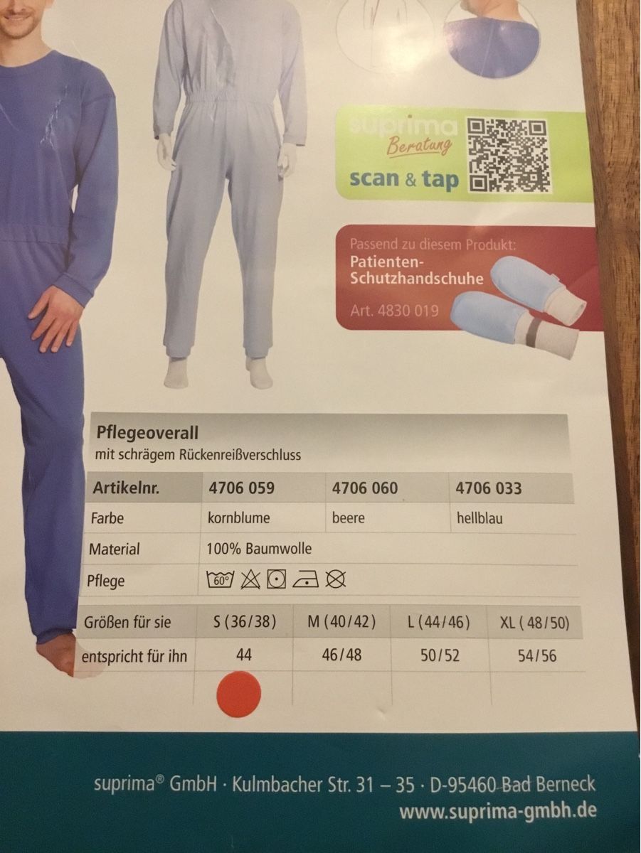 Produits d'entretien: Pflegeoverall Suprima CareBasic – Neuf avec emballage d'origine à Bern par Minnie74 3