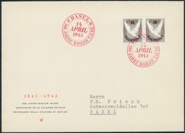 1945 - Basler Taube - Blockausschnitte - FDC ET