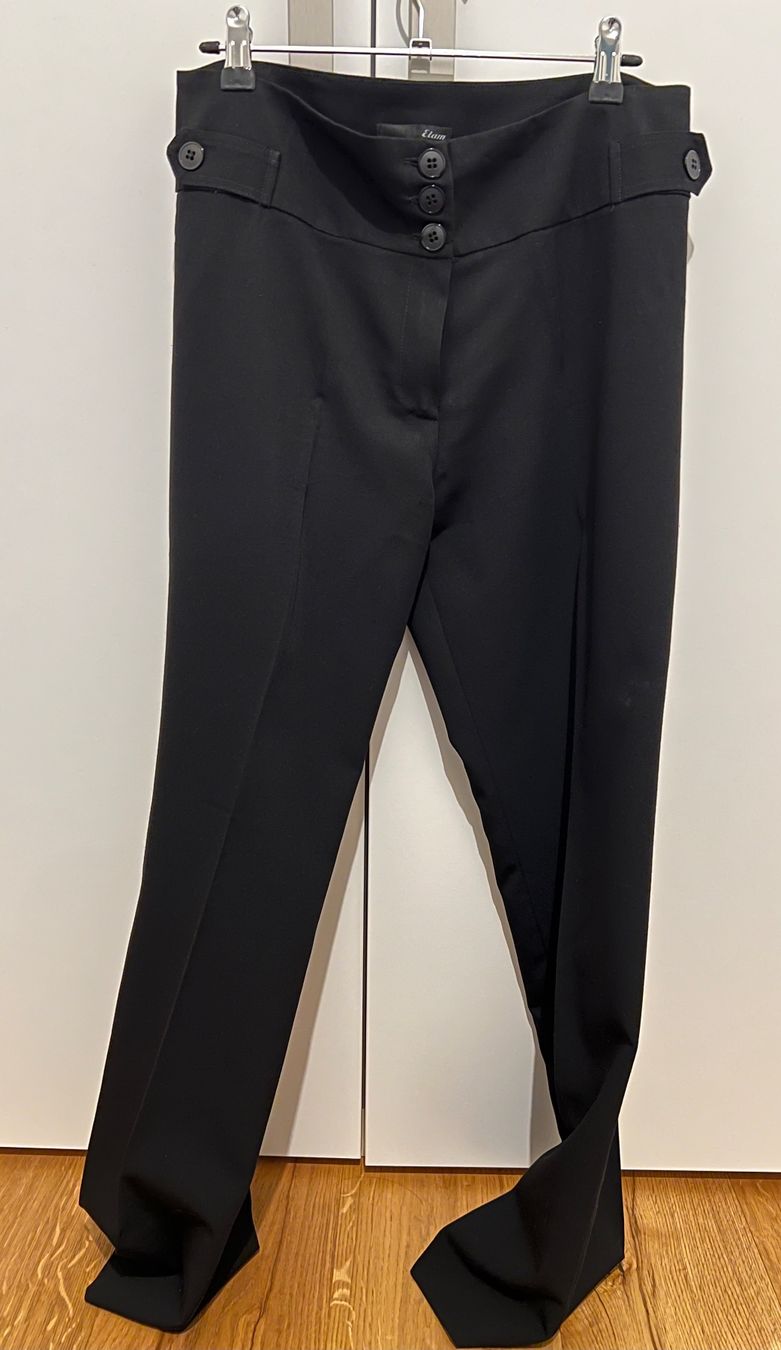 Pantaloni: Etam Straight-leg Pants Black, Chic Elégant – Usato da Basel venduto da Harper.G 3