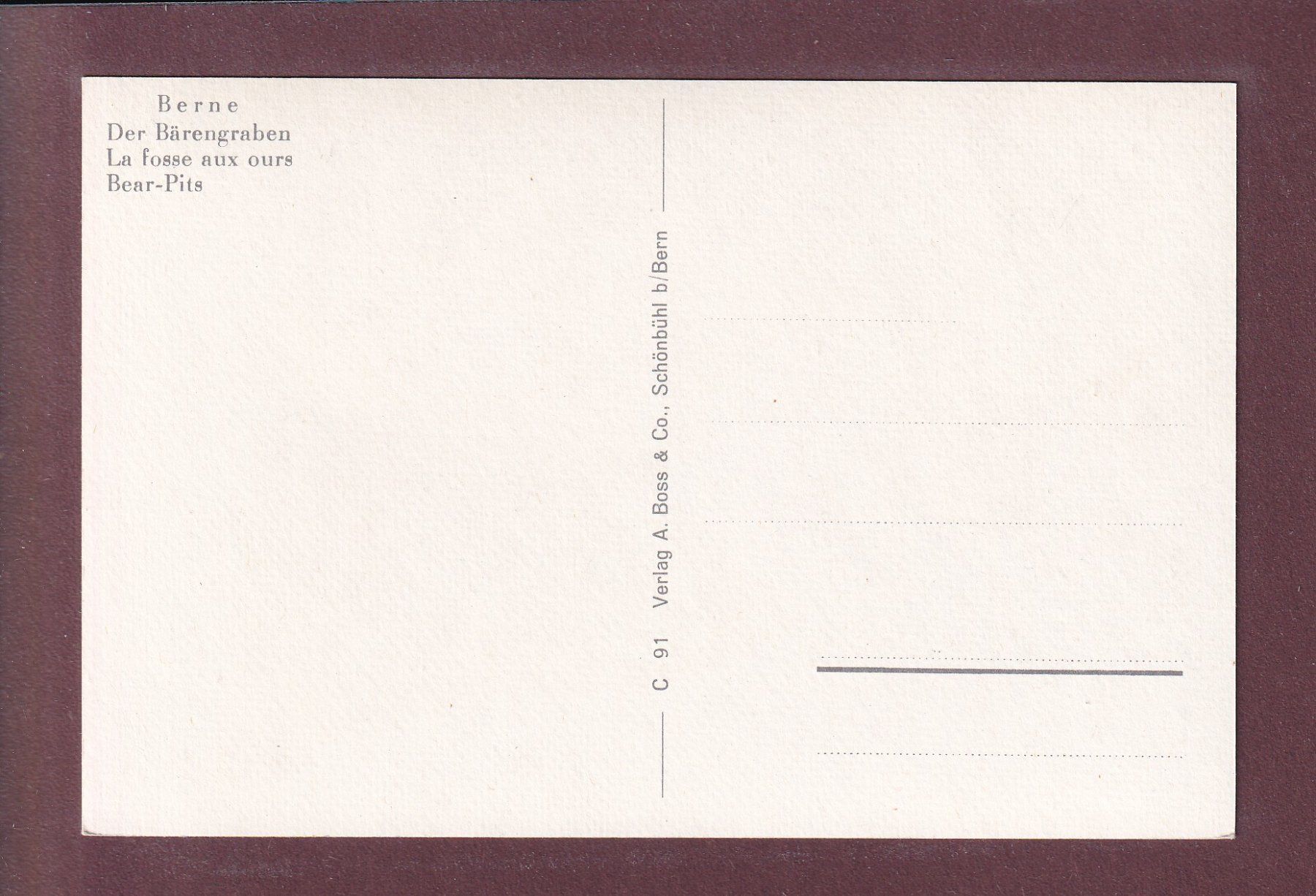Cartes postales: BERN - Bärengraben - Gardien – D'occasion à Pully par nicecards 1