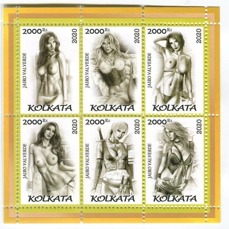 Tutti i francobolli: Block "Pin-up". Indien. – Nuovo e nell'imballaggio originale da Basel venduto da Butsch5