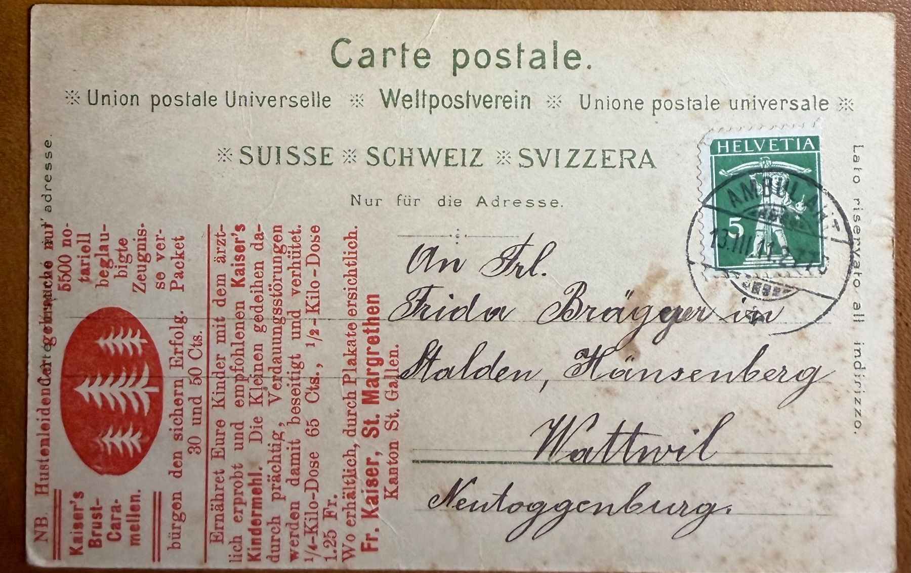Cartoline postali: Glion & Dents du Midi - 1911 – Usato da Lutry venduto da Ediego 1