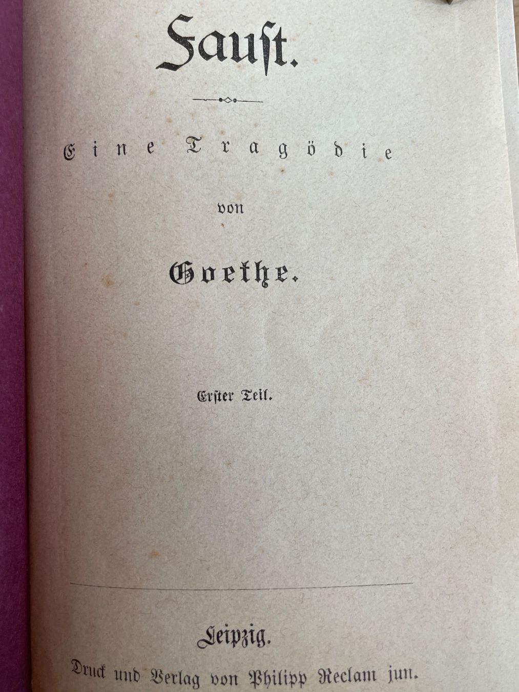 Libri: Antikes Buch "GOETHE - Faust: Eine Tragödie" – Usato da Frasnacht venduto da GracyStore 2