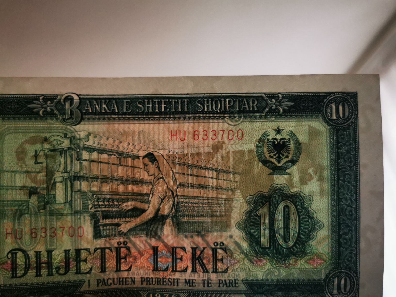Banconote: Banknote Albanien - 10 Lekë 1976 – Nuovo (secondo la descrizione) da Rotkreuz venduto da Titotesla 2