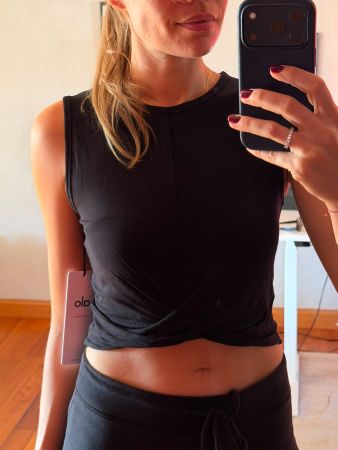 Alo Yoga Cover Tanktop Schwarz