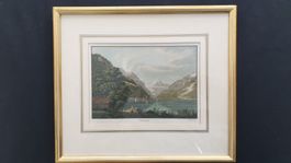 Flüelen. Aquatinta von Hürlimann. 1830.