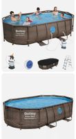 + BESTWAY 56946 Power Steel Vista Swimmingpool Rattan Optik