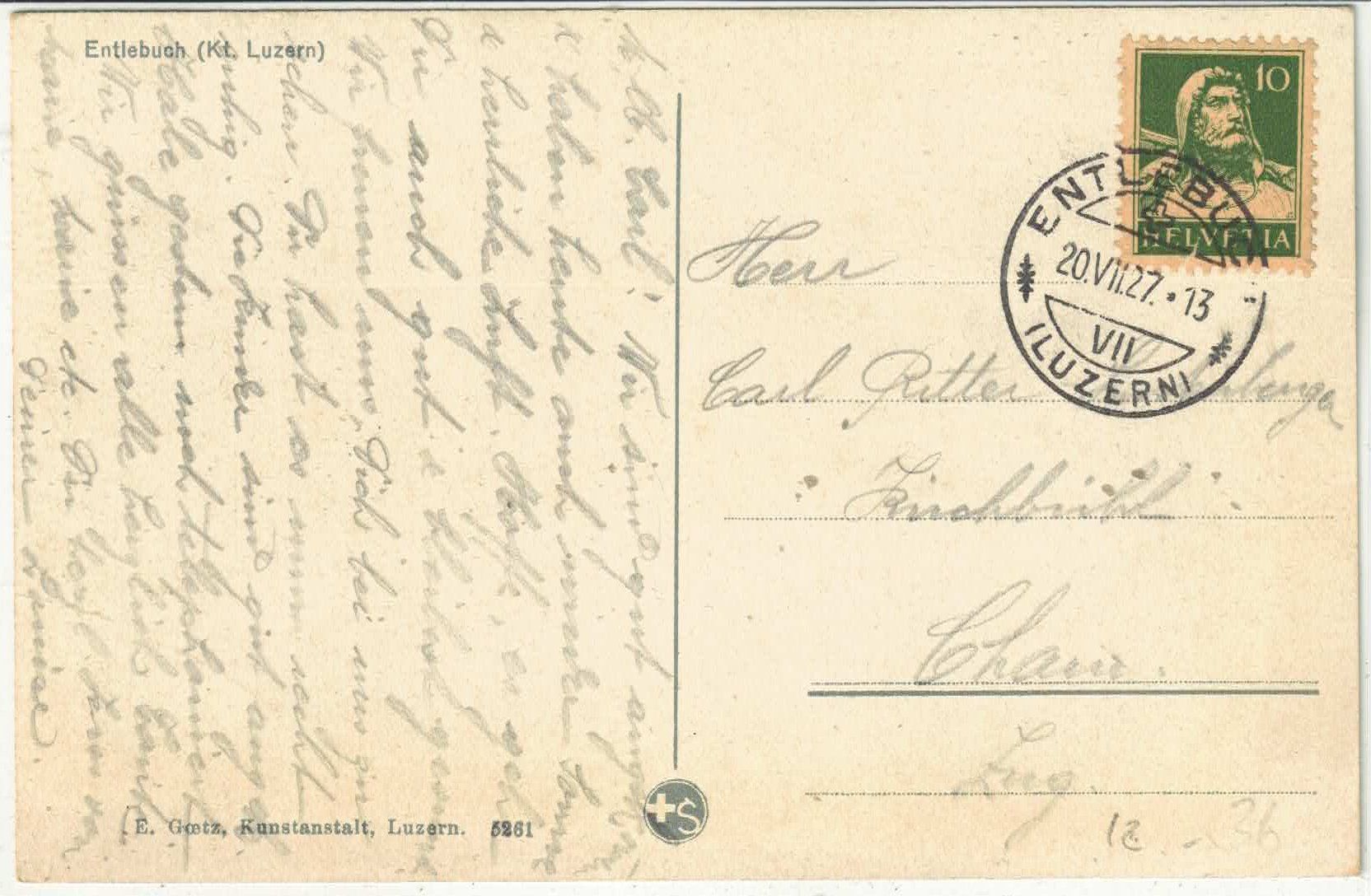 Cartoline postali: Entlebuch - Generalansicht im Winter - Litho – Usato da Ettingen venduto da Kartenplanet 1