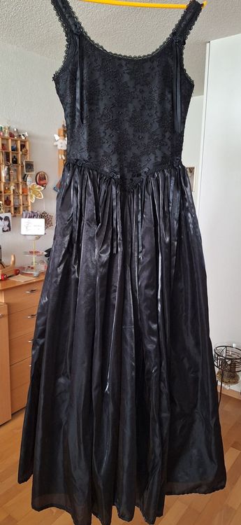 Französisches Dienstmädchen-Kostüm Aus Glänzendem Satin Mit Spitze - Komplett-Set Für Crossdressing & Fetisch