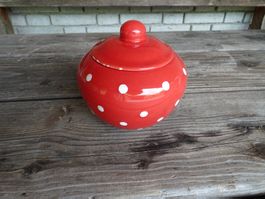 Zuckerdose rot-weiss Polka dot - 230614