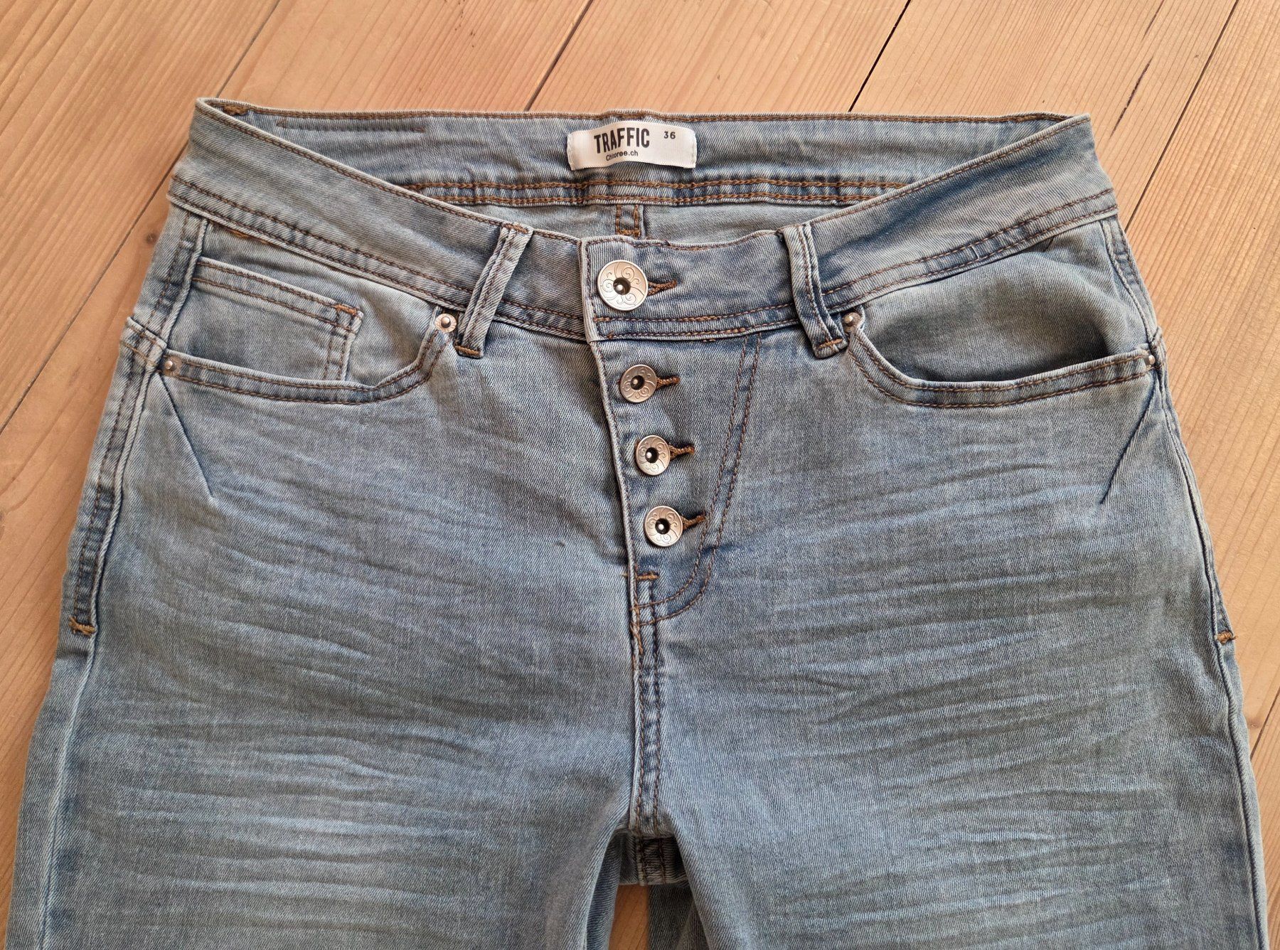 Hosen: Hose / Jeans Denim stretchy ,Traffic Chicorée,Gr. 36 – Gebraucht aus Siblingen von Vany_McDougall 2