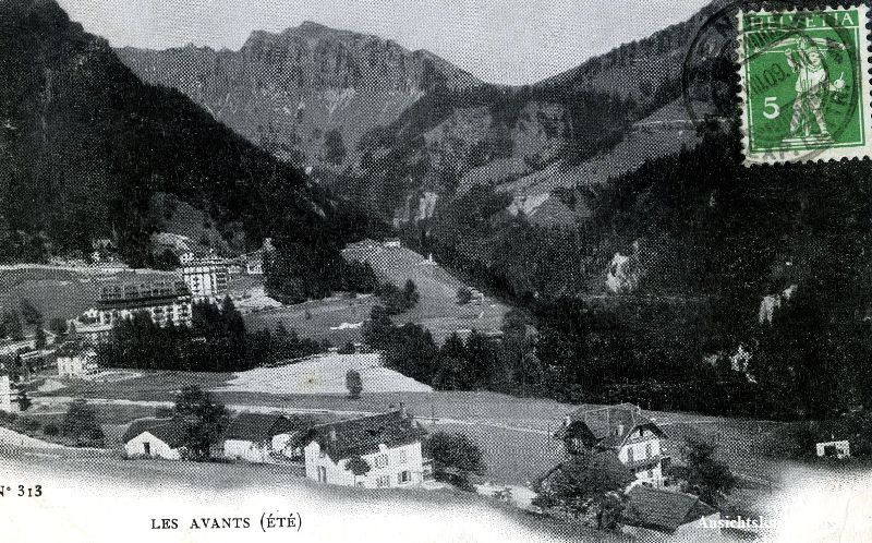 Cartoline postali: Les Avants - été + 1909 – Usato da Emmenbrücke venduto da teestube
