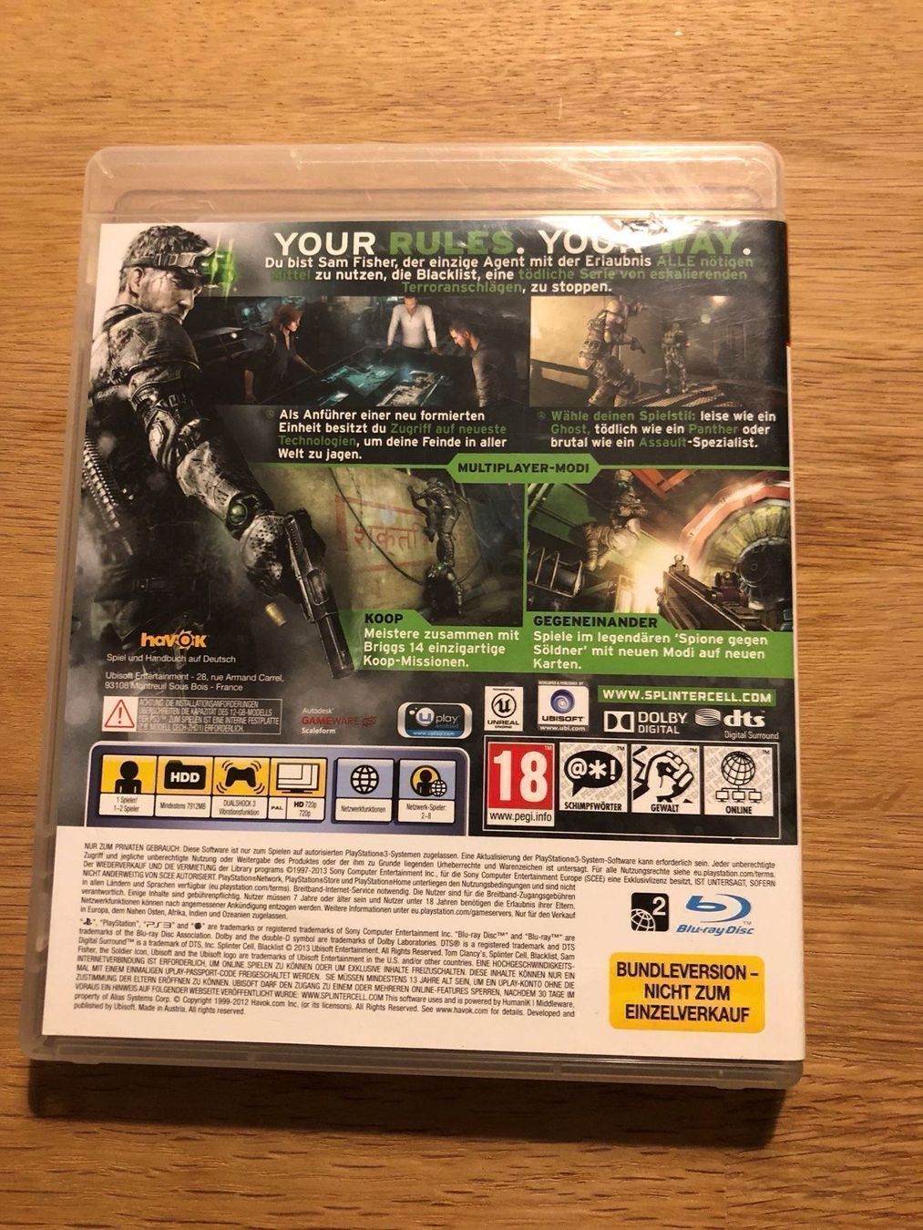 Sony Giochi: Splinter Cell Blacklist für PS3 – Usato da Kestenholz venduto da Inna09 1