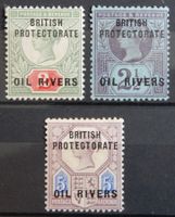 Nigerküste British Kolonie Kat. 3-5 * 1892 Kat. 39 Euro