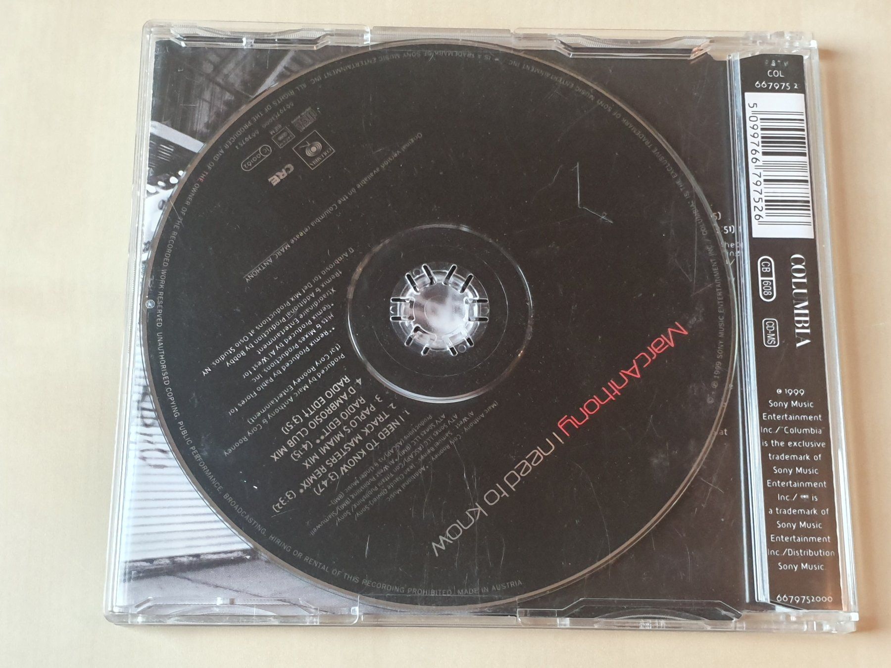 CDs: Marc Anthony i need to know – Gebraucht aus Stansstad von collectorsshop 1