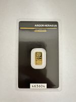 Goldbarren Argor-Heraeus 1g 999.9 neu OVP