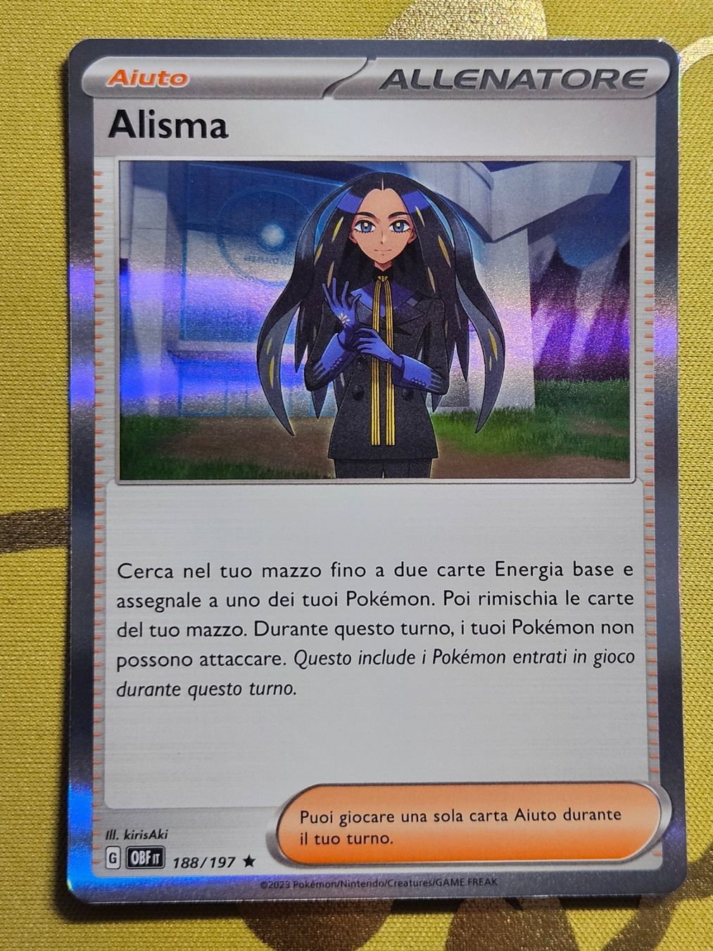 Pokémon Carte collezionabili: Obsidian Flames - Alisma 188/197 IT – Usato da Bellinzona venduto da Pokemarco