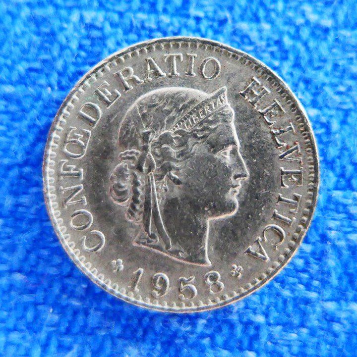 Tutti le monete: 7 x 10 Rappen den Jahren 1955/1957 (3x)/1958/1960 und 1962 – Usato da Glattpark(Opfikon) venduto da Latouret 5