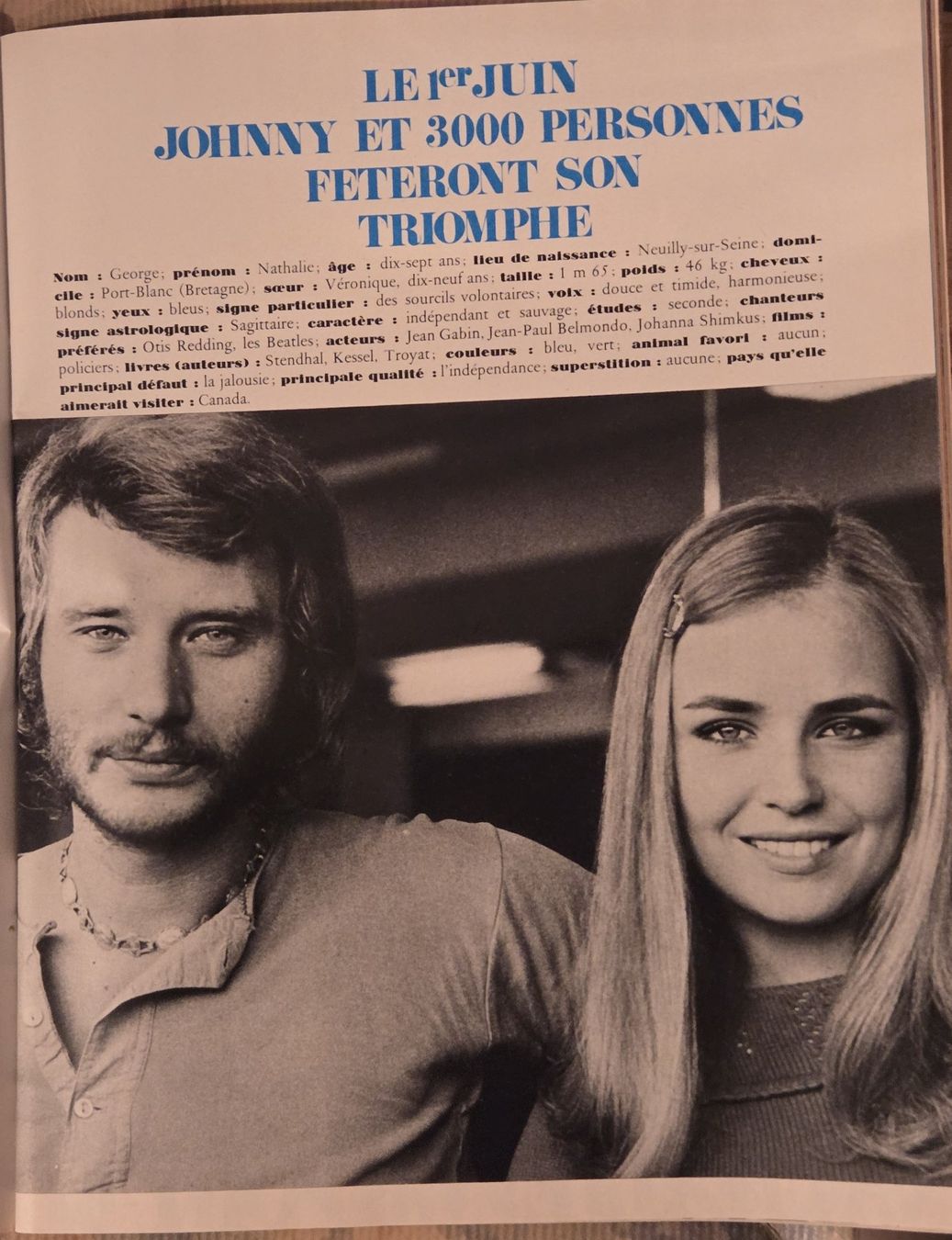 Riviste & Magazine: Mlle Age Tendre - Johnny / Adamo / Sheila – Usato da Noréaz venduto da Hallyday 1