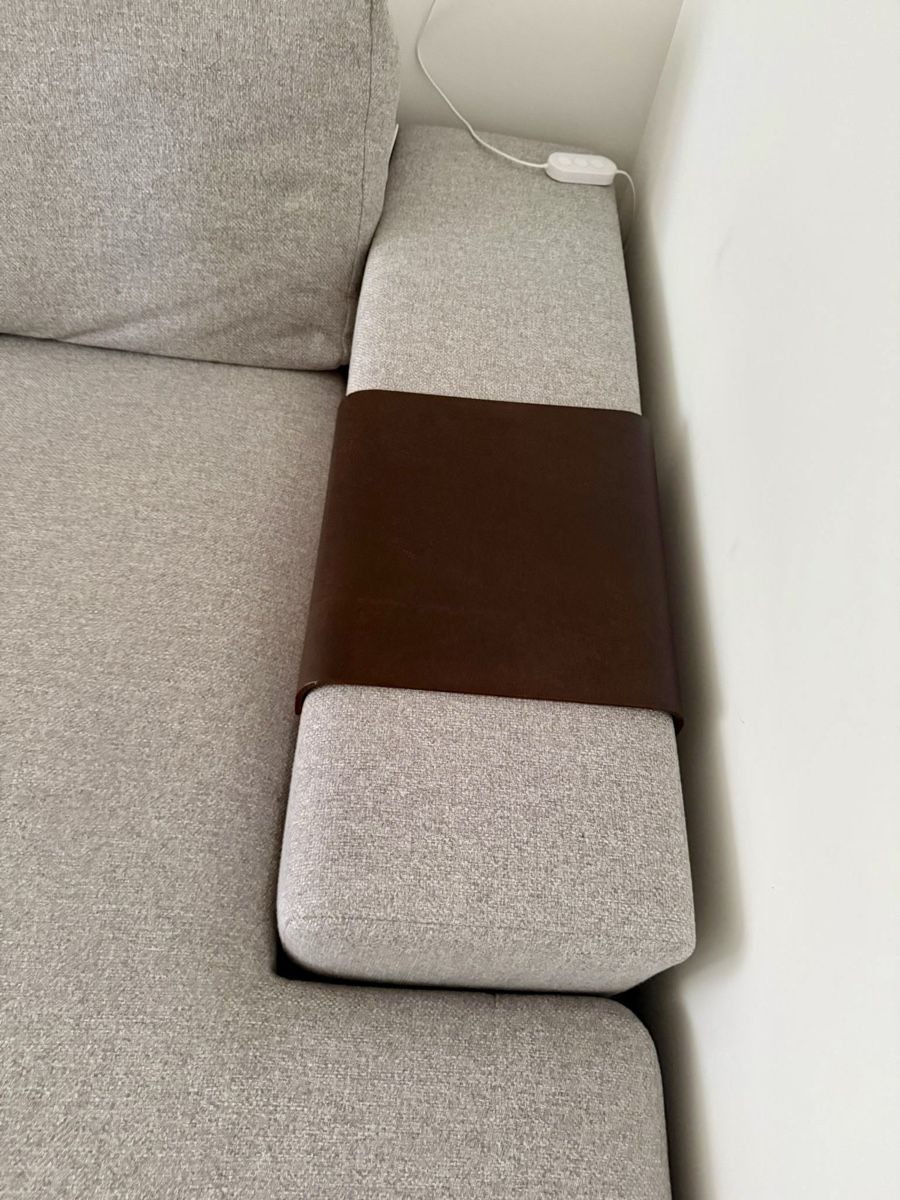 Divani: Graues Ecksofa - inkl. Holzablage – Usato da Schlieren venduto da ale_5x6g 2