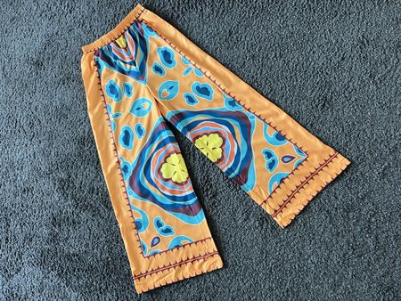 Marlenehose/Palazzohose/Stoffhose/Wide leg🧡🩵Gr.S