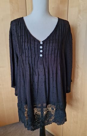 ❣️SCHWARZE SOMMERBLUSE, A- LINE