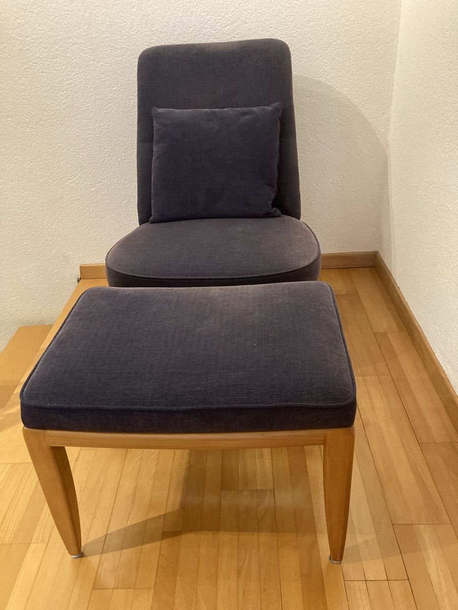 Poltrone: Fauteuil mit Hocker, 50er Jahre – Usato da Untersiggenthal venduto da Crodina