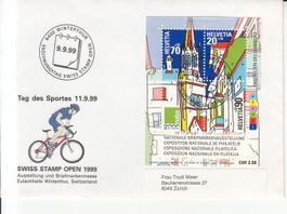 Sonderstempel S. 1748 Tag des Sportes Swiss Stamp Open 1999