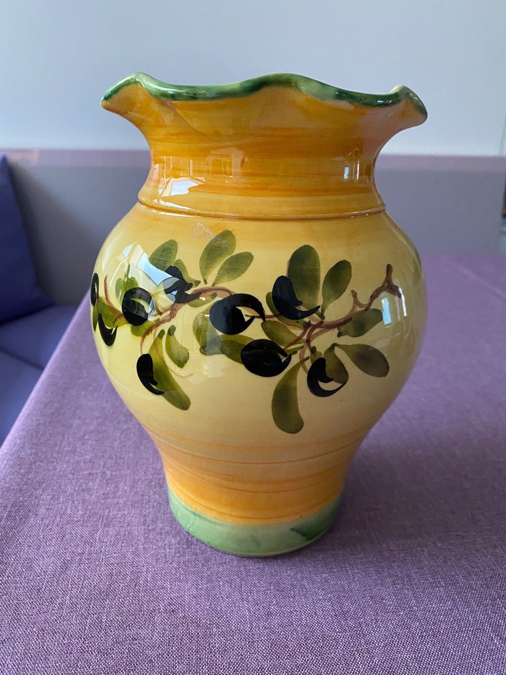 Caraffe: Provence Stil Krug, Olivenmotiv – Usato da Heiligkreuz (Mels) venduto da Oldtimerfan03
