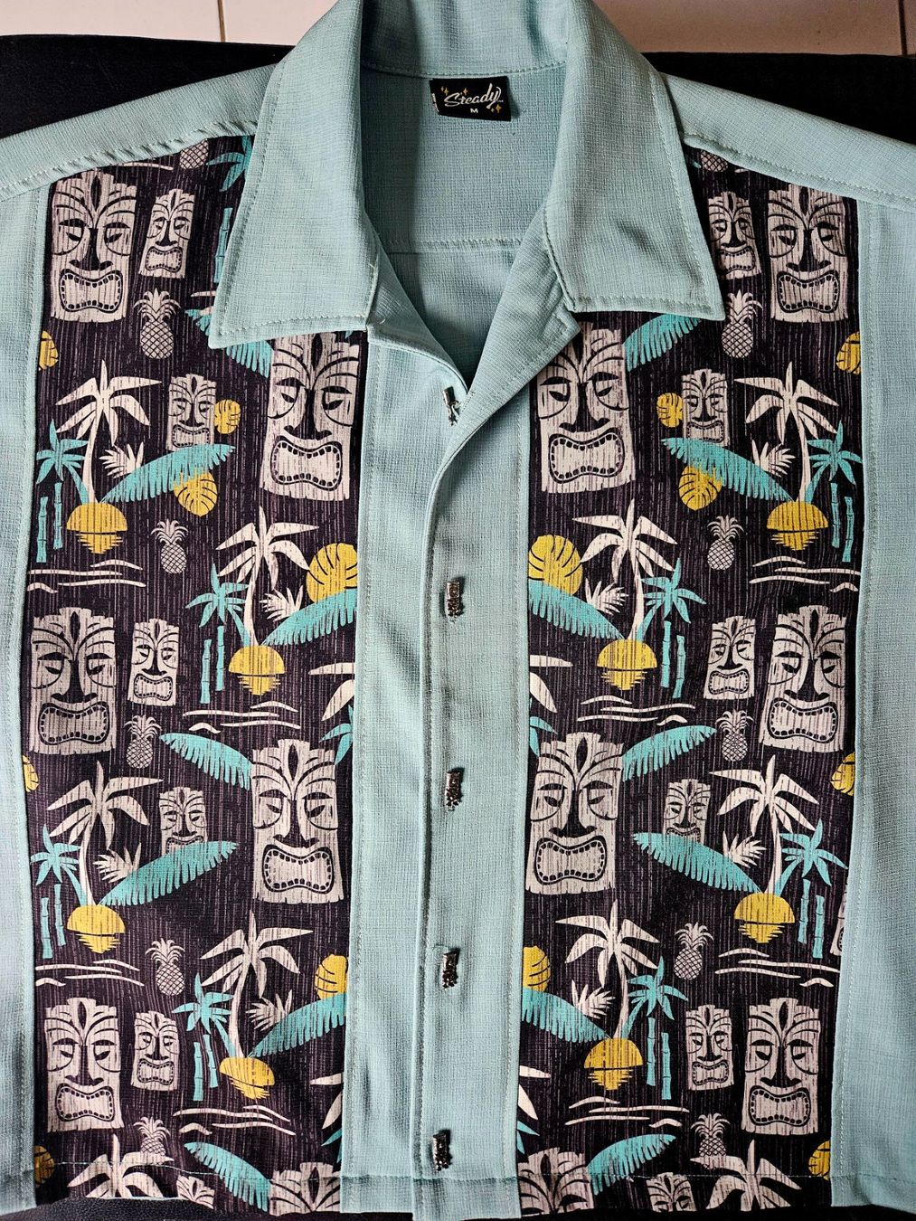 Camicie: Rock Steady Bowling Shirt HEMD - Mint – Usato da Liebefeld venduto da Straycats