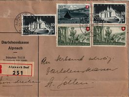 1948 B38, B39, 282 auf Brief