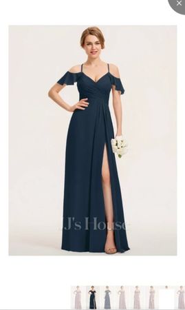 Dunkelblaues Abendkleid