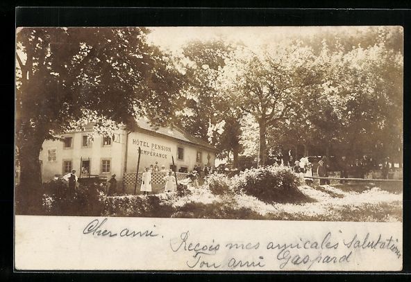 Cartoline postali: AK Le Paquier, Hotel Temperance, 1901 – Usato da Berlin venduto da bartko-reher