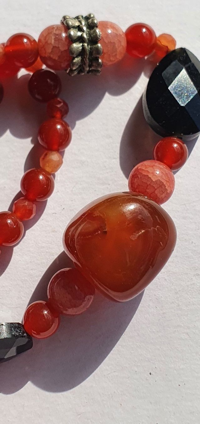 Ketten: Einzigartig Kette. Karneol, Rot Agate, Onix – Neu (gemäss Beschreibung) aus Benglen von Meercat3 4