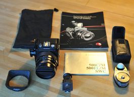 Hasselblad SWC/M Black - inkl. Magazin, Sonnenblende, Sucher