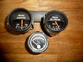 Fahrzeug Instrumente Vintage  Ampere /Oil Press  /Oli P.