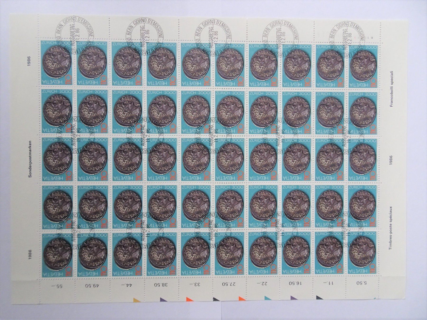 Tous les timbres: 1986 – Neuf (Voir description) à Aadorf par Chnorli-Furz