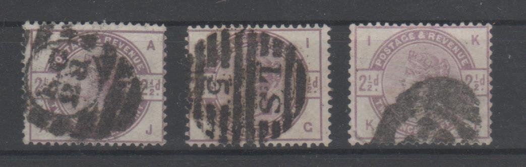 Tutti i francobolli: England 1884 3x Michel Nr. 75 o – Usato da Remetschwil venduto da Hofiii
