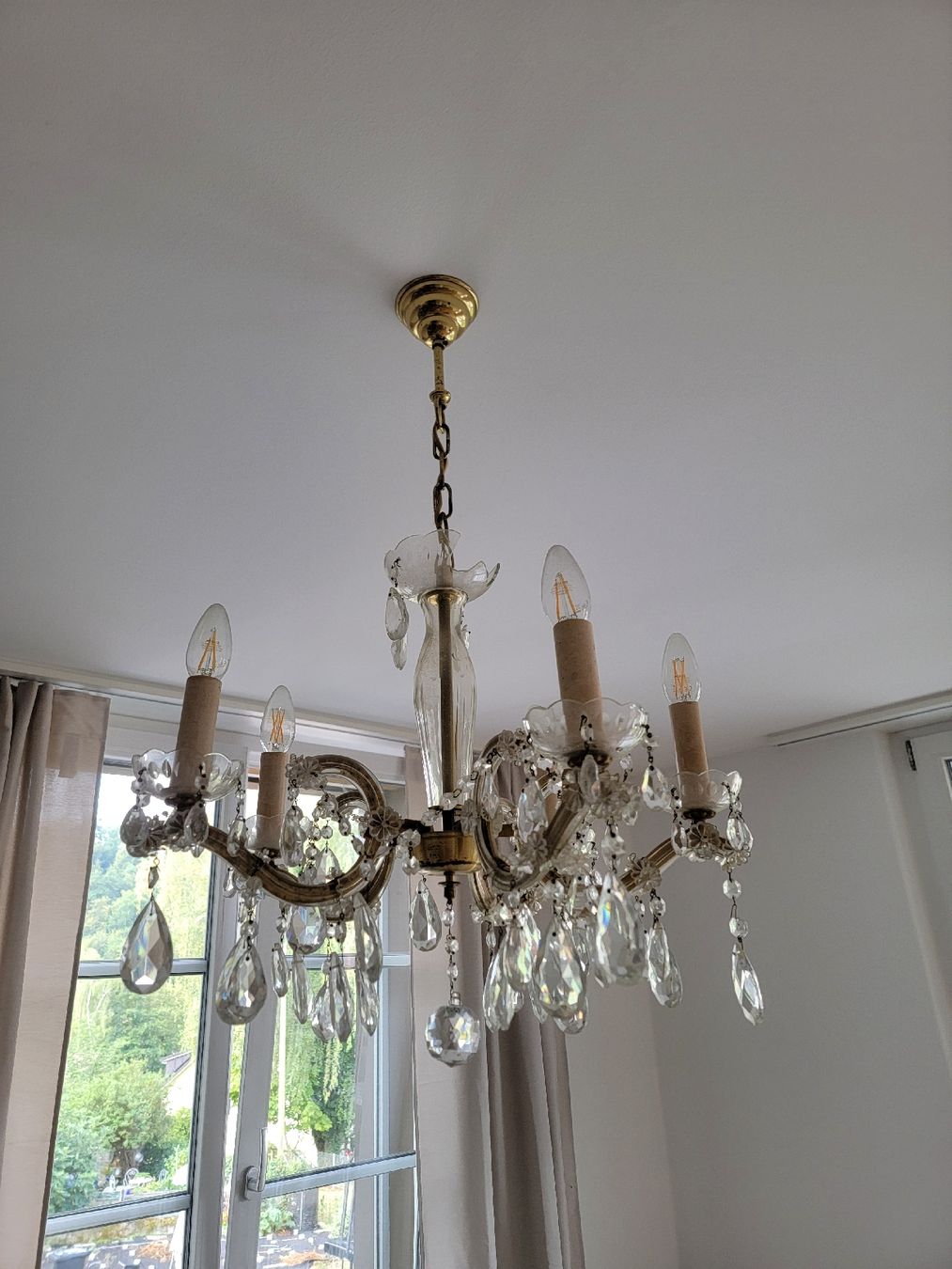 Lampadari & plafoniere: Kronleuchter Lampe Gold – Usato da Elgg venduto da matthias5523