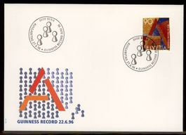 1996, FDC, Sondermarke Guinness Record (Nr.896)