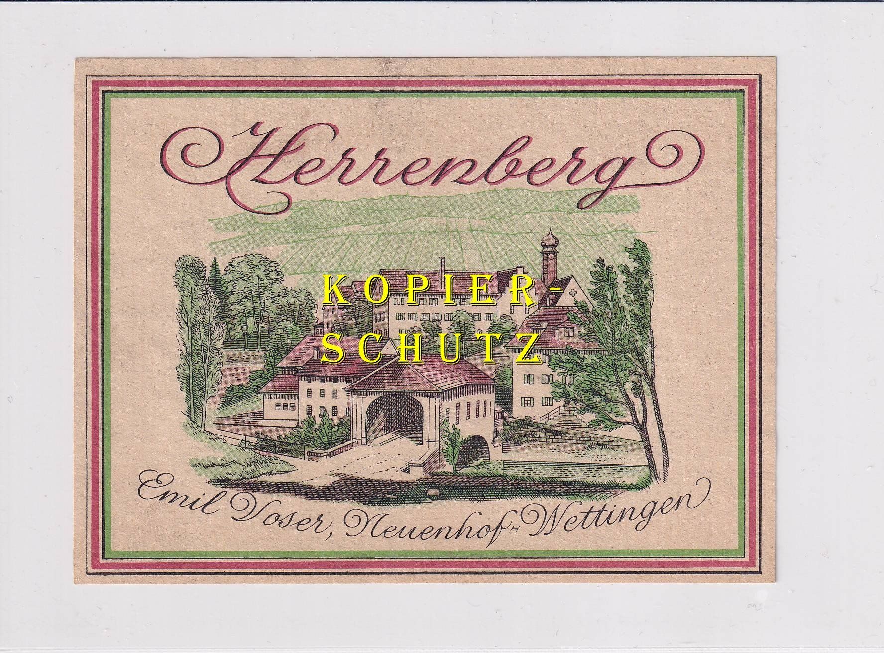 Papiere: Etikette - Herrenberg /bd – Gebraucht aus Hombrechtikon von Rudolf07