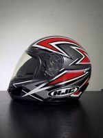 HJC Integralhelm Motorrad  Schwarz/Grau/Rot