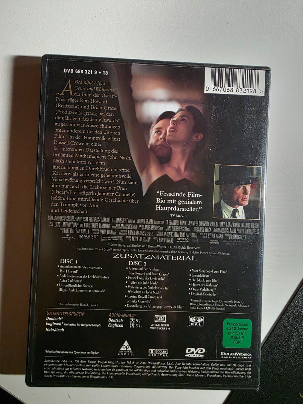 Alle DVDs: DVD - Russell Crowe - A Beautiful Mind - Ed Harris – Gebraucht aus Walterswil BE von Lonitti 3