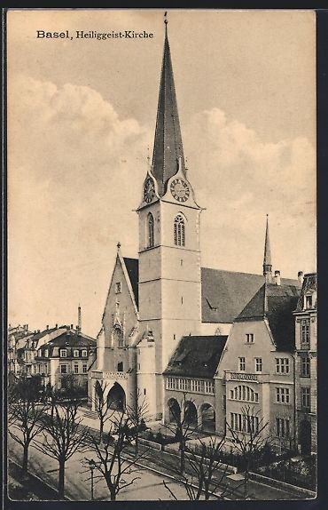 Cartoline postali: Basel, Blick auf die Heiliggeistkirche – Usato da Berlin venduto da bartko-reher