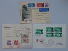 1935-1937, 3 saubere +tolle Flugpostbriefe von NEUHAUSEN etc